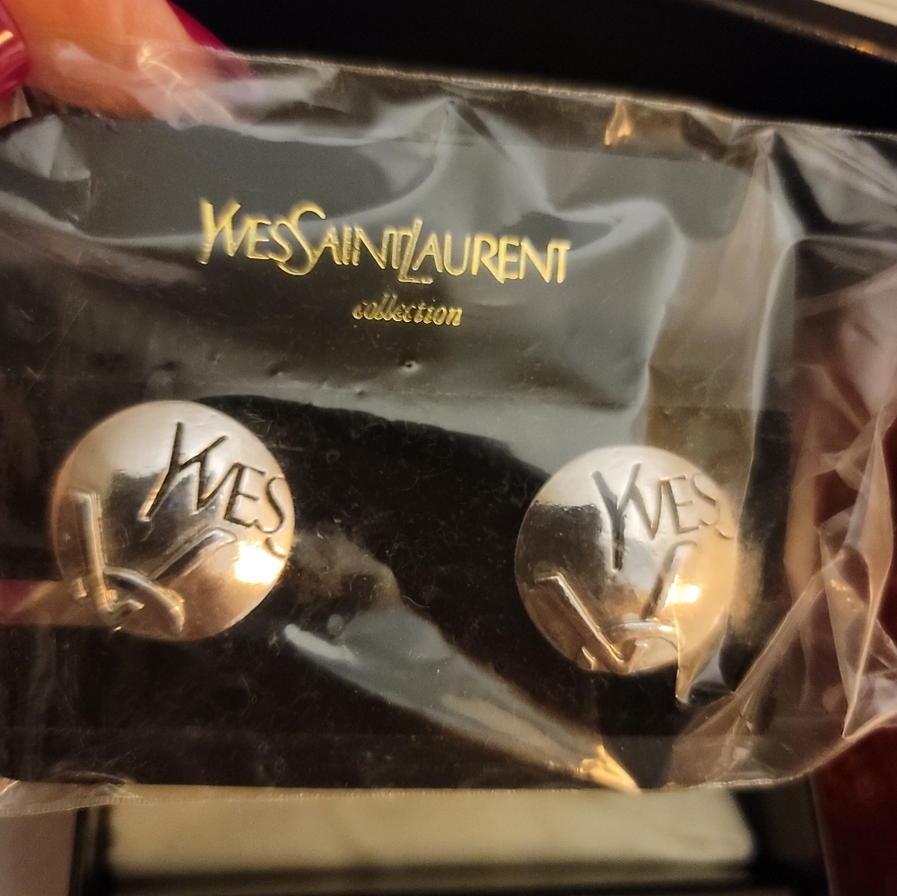 Vintage Yves Saint Laurent Earrings/ New/ Clip Ons